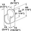 Top Shelf Hardware Oval Closet Rod with End Supports (Satin Nickel, Custom 31-47 Inches) view 3