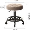 HOBIBA Rotating Stool Round Rolling Stool with Footrest PU Leather Height,with Wheels Swivel Rolling Stool,Massage Stool for Garage Workbench Office Drafting Stools(Color:Default) view 2