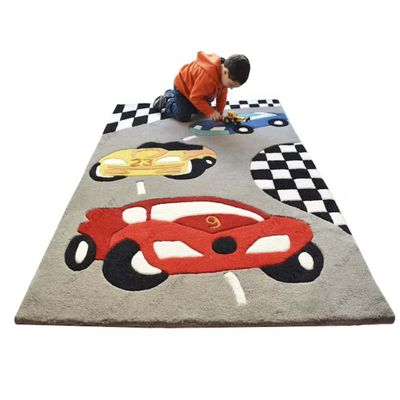 Naz Carpet Kids Collection Wool Area Rug Indian Handmade Arts with 0.5 Inch Thickness (Color Multi 9x12 Feet)