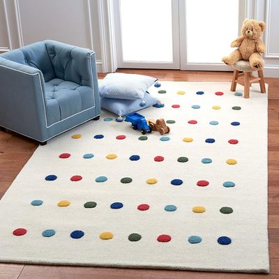 Naz Carpet Kids Collection Wool Area Rug Indian Handmade Arts with 0.5 Inch Thickness (Color Multi 7x10 Feet)