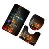 Cabilock 1set Shanghai Night Scene Toilet Rug Absorbent Bathroom Mat Closestool Lid Cover Floor Mats for Home Decoration and Comfort view 1