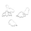 Ciieeo 5pcs Dinosaur Cookie Cutters Set Stainless Steel Biscuit Molds for Baking for Boys and Girls Parties Birthdays and Holiday Celebrations view 1