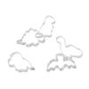 Ciieeo 5pcs Dinosaur Cookie Cutters Set Stainless Steel Biscuit Molds for Baking for Boys and Girls Parties Birthdays and Holiday Celebrations view 2