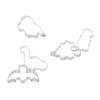 Ciieeo 5pcs Dinosaur Cookie Cutters Set Stainless Steel Biscuit Molds for Baking for Boys and Girls Parties Birthdays and Holiday Celebrations view 4