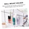 PRETYZOOM 2pcs Bathroom Wall Shelves Adhesive -mounted Storage Shower Sundry Storage Shelf No Punch Rack view 2