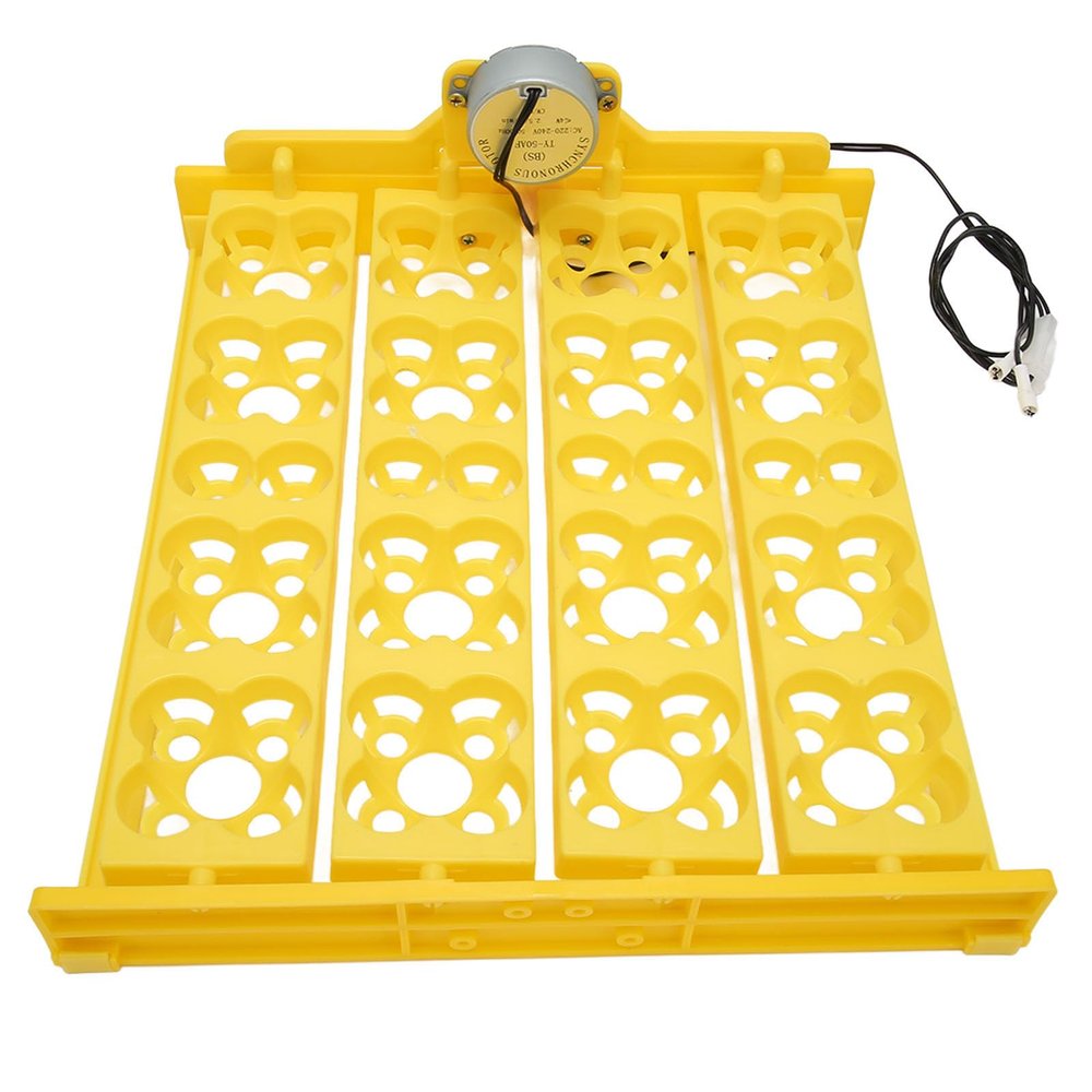 Chicken Coop Egg Tray, Egg Turning Tray Multifunction Automatic Egg Turner Incubator Tray for 16 Duck Eggs 16 Eggs 72 Quail Eggs Incubation(AC110V)