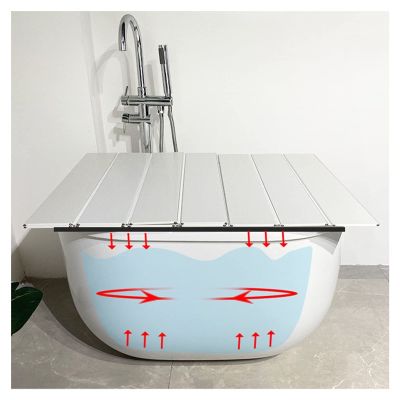 Bathtub Tray Foldable Bathtub Tray Bathtub Cover, White PVC Plastic Bathtub Insulation Cover, 0.6cm Thickness Waterproof Shutter Bath Lid Dust Board, Width 66/70/75/80cm Multifunctional (Color : Whit