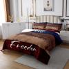 Erosebridal United States Coverlet Set 4th of July Independence Day Bedspread Set, Wooden Planks Painted As USA Flag Quilt Set, Federal Freedom Patriotic Country Style Bedding Set King Size view 2