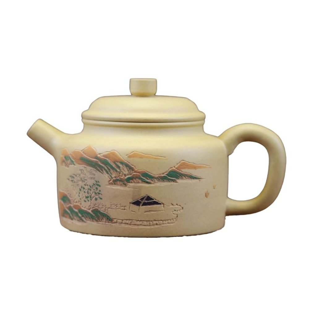 Tea Kettle 230ml Traditional Purple Clay Teapot Raw Mineral Clear Cement Teapot Creative Pot Kung Fu Tea Set Drinkware Tea Infuser