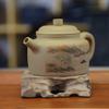 Tea Kettle 230ml Traditional Purple Clay Teapot Raw Mineral Clear Cement Teapot Creative Pot Kung Fu Tea Set Drinkware Tea Infuser view 4