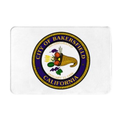 SIYTUAU Flag of Bakersfield, California Bathroom Rugs 16x24 Inch Ultra Soft Non Slip Bath Mat Kitchen Bedroom Rug Door Mat