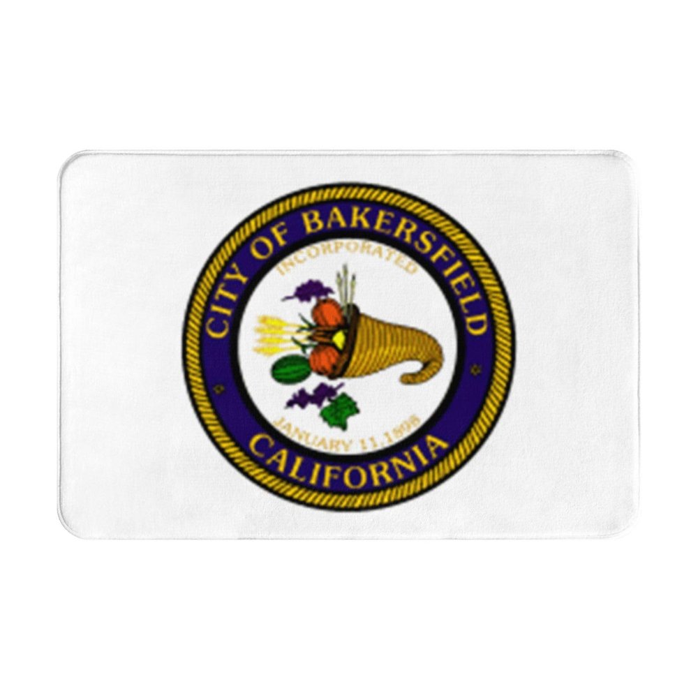 SIYTUAU Flag of Bakersfield, California Bathroom Rugs 16x24 Inch Ultra Soft Non Slip Bath Mat Kitchen Bedroom Rug Door Mat
