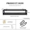 Yopappol Ceiling Mounted Shelf, Hanging Plant Shelves Flower Stand, Metal Iron Wine Bottle Holder, Wall Mounted Storage Rack for Restaurant, Bar, Kitchen Decorate (Size : 60x25x15cm) view 2