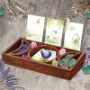 Wooden Tarot Card Holder, Crystal Tray for Stones, Crystal Holder Tray Stones Box, Daily Affirmation Cards, Wiccan Altar Decoration Gift Supplies Moon Tarot Card Accessories view 3