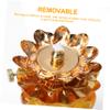 BIUDECO 1pc Lotus Kerosene Light Smokeless Oil Lamp for Home Decor Buddha Hall Living Spaces Elegant Transparent Detachable Lampshade for Power Outages Warm Ambiance view 2