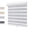 UrMoon Cordless Zebra Shades for Windows Blinds Dual Layer Roller Shades Room Darkening Custom Size Blinds for Home(80% Blackout Gray, 50" W x 72" H) view 1