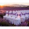 Gankar Lavender Chair Sashes 50 Pack, Sequin Lavender Chair Bows Bands for Romantic Wedding Birthday Party Home Decor, Light Purple Sequin Chairs Sashe view 2