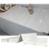 Bathtub Tray Foldable Bathtub Cover Shutter Bath Lid, 0.6cm Thickness PVC Bathtub Insulation Cover Dust Board, Bathtub Tray Bathroom Rack for Books Phone Tablet Multifunctional (Color : White, Size view 1