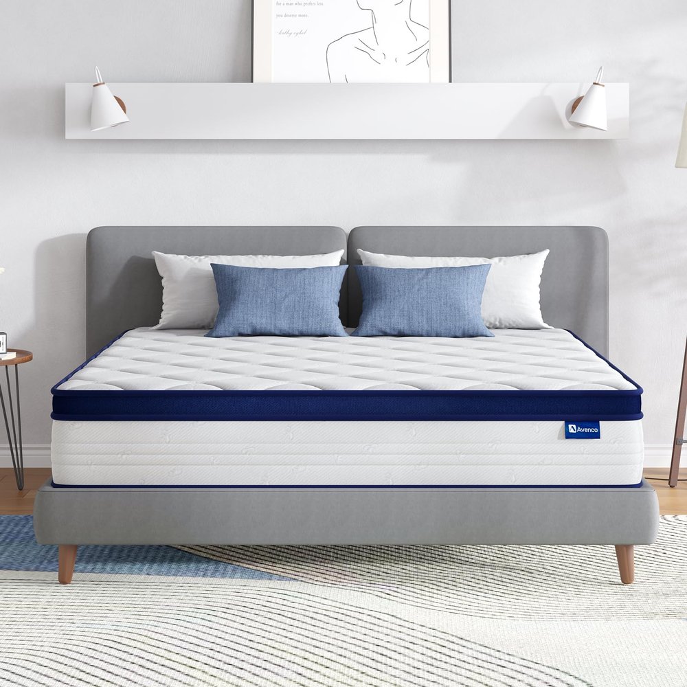 Avenco 10 Inch Twin Mattress in a Box, Hybrid Mattresses for Pain Relief & Motion Isolation, CertiPUR-US Certified