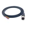 FOWIUNYE M12 12 Pin Female Connector Cable, A Code Straight Aviation Plug Electrical Cable PVC Industrial Molded Unshielded Cable AWG262Meter view 1