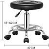 HOBIBA Rotating Stool Round Rolling Stool with Wheels,Leather Swivel Height Adjustable,Bar Office Barber Massage Hairdressing Vanity Stool red Office Drafting Stools(Color:White) view 2