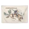 HZOHNAGO Western Cowboy Tapestry Wild West Cowboy Ride Horse and Desert Cactus Printed Wall Tapestry Wall Hanging for Bedroom Living Room Dorm 90" W x 60" H view 1