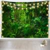 Loccor Jungle Forest Tapestry - 179''x98'' Summer Rainforest Green Trees Natural Scenery Wall Hanging for Home Living Room Artistic Decor view 1