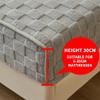 Queen Fleece Fitted Mattress Pad Milk Velvet Warmth Mattress Cover Breathable Soft Elastic Fitted Mattress Protector Washable Fitted Sheet With Deep Pocket ( Color : #07 , Size : King-180*200cm ) view 3