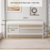 Shoe Rack Bench, Metal Iron Shoe Storage Organizer Bench, Entryway Bench, Shoe Bench for Bathroom Bedroom Hallway, Holds Up to 330 lb view 2