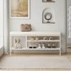 Shoe Rack Bench, Metal Iron Shoe Storage Organizer Bench, Entryway Bench, Shoe Bench for Bathroom Bedroom Hallway, Holds Up to 330 lb view 3