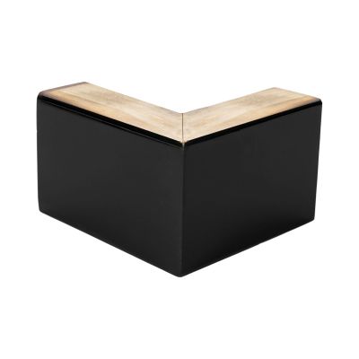 Headery Furniture Risers,4 inch Bed Risers Sofa Risers,Wooden L Shape Table Feet Couch Sofa Bed Dresser Legs Replacement for Furniture Feet Set of 4 (Black)