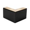 Headery Furniture Risers,4 inch Bed Risers Sofa Risers,Wooden L Shape Table Feet Couch Sofa Bed Dresser Legs Replacement for Furniture Feet Set of 4 (Black) view 1