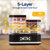 VIVOHOME Electric 5 Trays Food Dehydrator Machine, 400W Hydrator Machine with 72H Digital Timer and Temperature Control for Fruit Vegetable Meat Jerky Herb Beef Mushroom, Black view 4