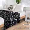 Anime Blanket Halloween, Soft Cozy Warm Flannel Plush Blankets for Home Office Bedroom Napping Watching TV Traveling Camping (Horror, 40"x50") view 3