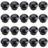 ALturN Wooden Handles,Wooden knobs for Drawers 20pcs Round Wooden Cabinet Furniture Drawer Knobs Pulls Handles-Chest of Drawer Knobs,Mushroom Shape-34mm Diameter,25mm Overall Height (Color : Black) view 1