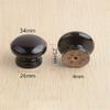 ALturN Wooden Handles,Wooden knobs for Drawers 20pcs Round Wooden Cabinet Furniture Drawer Knobs Pulls Handles-Chest of Drawer Knobs,Mushroom Shape-34mm Diameter,25mm Overall Height (Color : Black) view 2