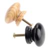 ALturN Wooden Handles,Wooden knobs for Drawers 20pcs Round Wooden Cabinet Furniture Drawer Knobs Pulls Handles-Chest of Drawer Knobs,Mushroom Shape-34mm Diameter,25mm Overall Height (Color : Black) view 3
