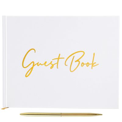 NISAIKLUZ Guest Book for Wedding,Parties,Birthdays and Receptions or Other Occasion, Recording Guest Wishes and Memories with The Host 7.5 * 9"