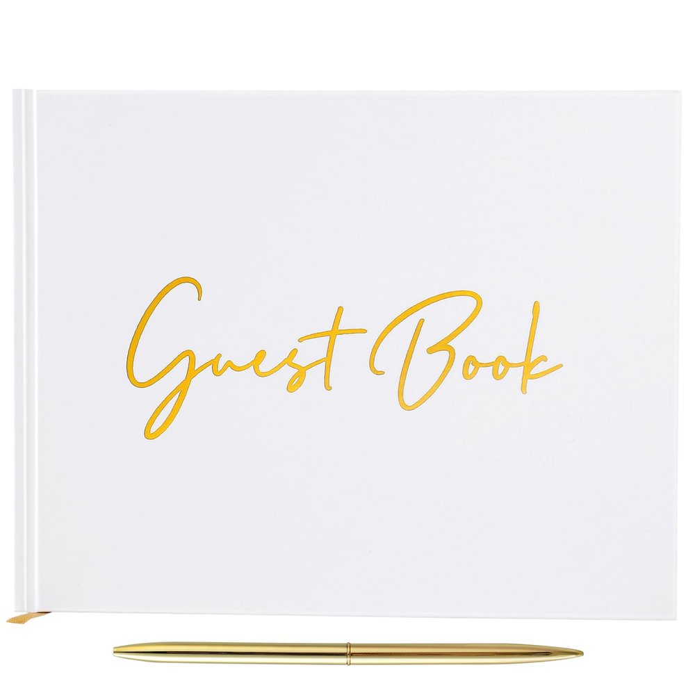 NISAIKLUZ Guest Book for Wedding,Parties,Birthdays and Receptions or Other Occasion, Recording Guest Wishes and Memories with The Host 7.5 * 9"