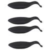 MAGICLULU 4pcs Checkered Kitchen Utensil Holder Black Heat Resistant Spoon Rest Hook for Wall Cabinet view 1