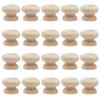 Wooden Handles,Wooden knobs for Drawers 20pcs 34mm Round Shape Natural Wooden Cabinet Knobs Drawer Cupboard Wardrobe Door Hardware Pull Handle Knobs, Including Mounting Screws (Color : Diameter:34mm view 1