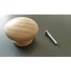 Wooden Handles,Wooden knobs for Drawers 20pcs 34mm Round Shape Natural Wooden Cabinet Knobs Drawer Cupboard Wardrobe Door Hardware Pull Handle Knobs, Including Mounting Screws (Color : Diameter:34mm view 3