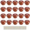 Wooden handles,wooden knobs for drawers 20pcs Door Knobs Round Wooden Cabinet Furniture Drawer Knobs Pulls Handles-Chest of Drawer Knobs Mushroom Shape-34mm Diameter,25mm Overall Height,Black ( Color view 1
