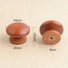 Wooden handles,wooden knobs for drawers 20pcs Door Knobs Round Wooden Cabinet Furniture Drawer Knobs Pulls Handles-Chest of Drawer Knobs Mushroom Shape-34mm Diameter,25mm Overall Height,Black ( Color view 2