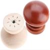 Wooden handles,wooden knobs for drawers 20pcs Door Knobs Round Wooden Cabinet Furniture Drawer Knobs Pulls Handles-Chest of Drawer Knobs Mushroom Shape-34mm Diameter,25mm Overall Height,Black ( Color view 3
