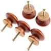 Wooden handles,wooden knobs for drawers 20pcs Door Knobs Round Wooden Cabinet Furniture Drawer Knobs Pulls Handles-Chest of Drawer Knobs Mushroom Shape-34mm Diameter,25mm Overall Height,Black ( Color view 4