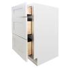 CozyHommie Solid Wood Shaker Kitchen Base Cabinet with 3 Drawer, RTA Cabinet with DTC Soft-Close Under-Mount Slides (White, 21" Width x 24" Depth x 34-1/2" Height) view 1