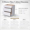 CozyHommie Solid Wood Shaker Kitchen Base Cabinet with 3 Drawer, RTA Cabinet with DTC Soft-Close Under-Mount Slides (White, 21" Width x 24" Depth x 34-1/2" Height) view 2