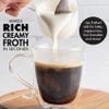 ALOEU Milk Frother with Stand Handheld Whisk Drink Foamer Mini Blender Mixer for Coffee Frappe Matcha Espresso view 2