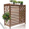 MMLeYN Outdoor Air Conditioning Rack Shell Blinds, Air Conditioning Flower Stand, Louvered Solid Wood Air Conditioning Rack Frame Radiator Cover, Air Conditioner Outer Frame (Size : X-Large) view 1